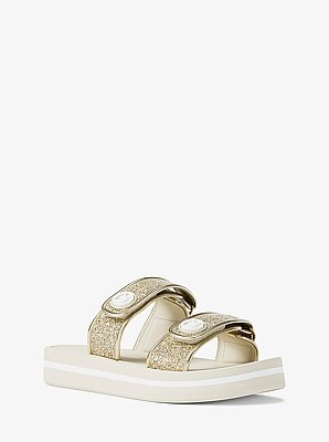 Foster Glitter-Embellished Slide Sandal