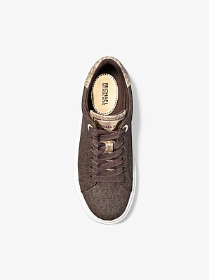 Romey Metallic Two-Tone Signature Logo Platform Sneaker