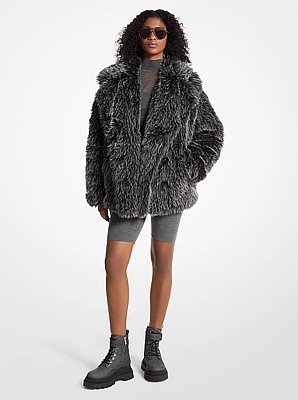 Faux Fur Peacoat