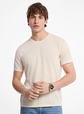 Cotton Short-Sleeve Sweater
