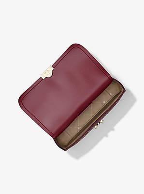 Schultertasche Tribeca Large aus Leder mit Schlangenpr&auml;gung