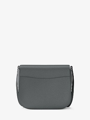 Emilia Small Pebbled Leather Saddle Crossbody Bag