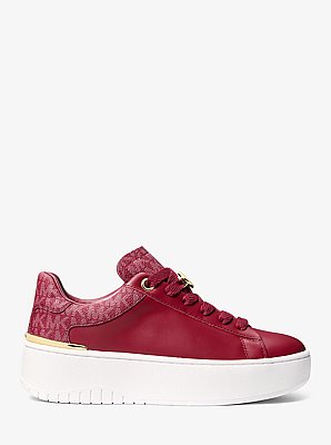Dottie Leather and Signature Logo Sneaker