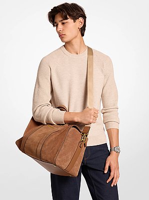 Nicholas Medium Suede Slouch Duffel Bag