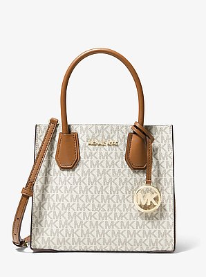 Bandolera Mercer mediana tipo acorde&oacute;n de piel con logotipo