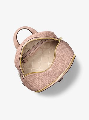 Mochila Rhea mediana con bloque de color y logotipo