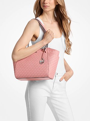 Bolso de hombro Jet Set grande con logotipo exclusivo