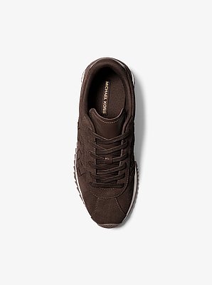 Sneaker Rhodes in pelle scamosciata e pannelli intrecciati