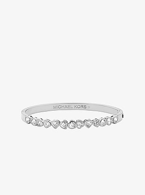 Pav&eacute; Heart Bangle