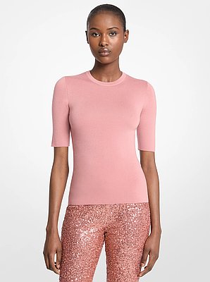 Cashmere Three-Quarter Sleeve Sweater