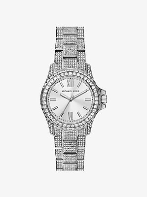 Mini Everest Pav&eacute; Silver-Tone Watch