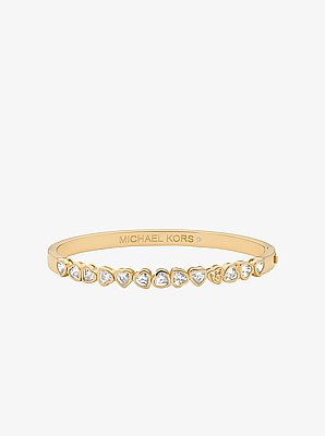 Pav&eacute; Heart Bangle