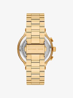 Oversized Billie Gold-Tone Watch and Bracelet Gift Set  