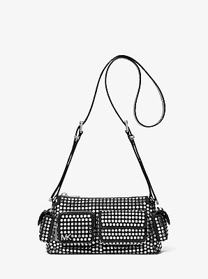 Bolso de hombro Dakota peque&ntilde;o de ante con tachuelas