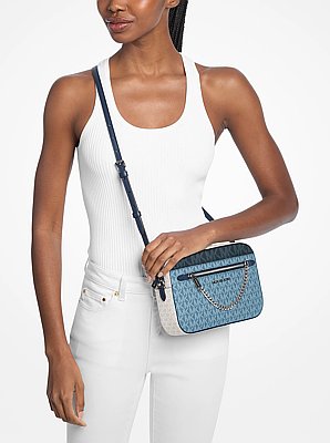 Jet Set Large Signature Logo Crossbody Bag