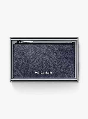Petit porte-cartes Jet Set en cuir grain&eacute;