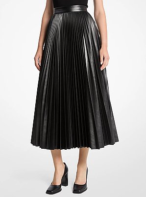 Falda midi plisada