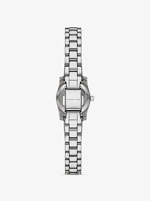 Mini Lexington Pav&eacute; Silver-Tone Watch