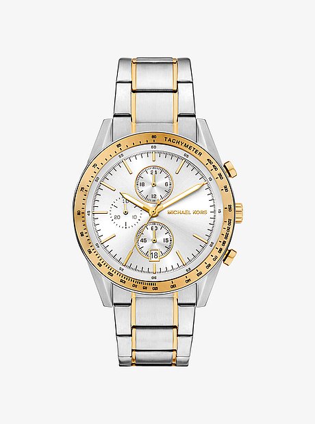 Montre surdimensionn&eacute;e Warren &agrave; deux tons