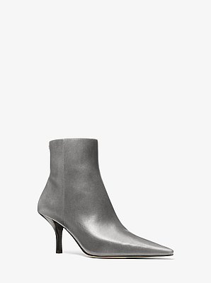 Selina Burnished Leather Ankle Boot