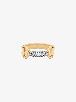 Pav&eacute; Horsebit Ring