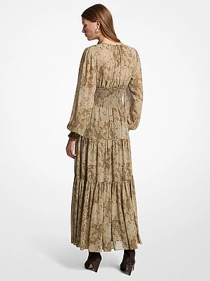 Floral Georgette Smocked Dress