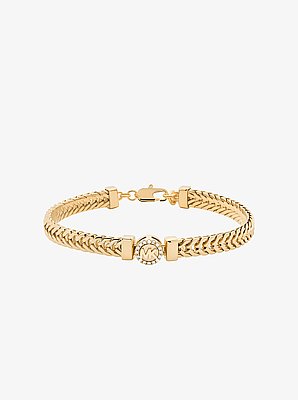 Pav&eacute; Logo Foxtail Chain Bracelet