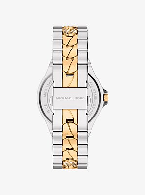 Lennox Pav&eacute; Two-Tone Watch
