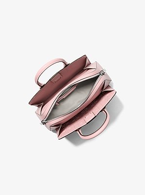 Laila Small Embellished Laser Cut Leather Satchel