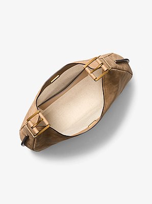 Nolita Large Nubuck Hobo Shoulder Bag