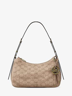 Nolita Medium Whipstitched Logo Leather Shoulder Bag