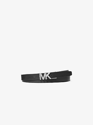 Ceinture r&eacute;versible en cuir &agrave; logo Signature