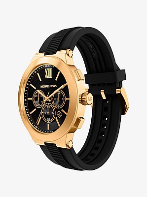 Oversized Billie Gold-Tone and Silicone Watch