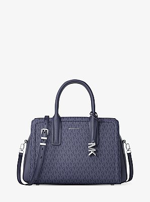 Laila Medium Signature Logo Satchel