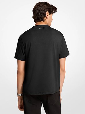 T-shirt en jersey de coton &agrave; logo graphique