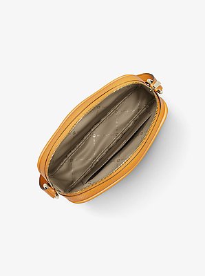 Bandolera Jet Set grande para c&aacute;mara de piel granulada