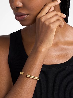 Bracelet-manchette Ribbon Flex &agrave; pav&eacute;