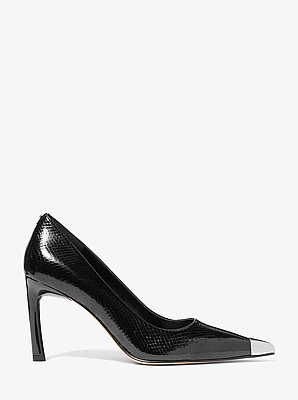 Kasia Snake Embossed Leather Pump