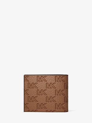 Hudson Logo Embossed Leather Billfold Wallet and Passcase