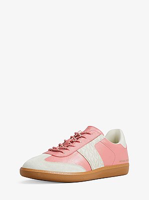 Jovie Leather and Signature Logo Sneaker