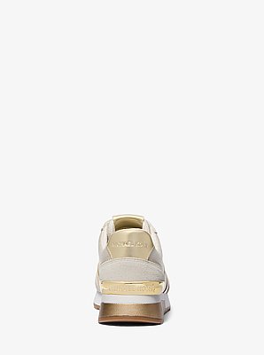 Andi Metallic Mesh and Leather Trainer