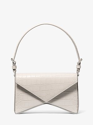 Manhatta Medium Crocodile Embossed Leather Bag