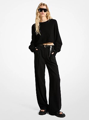 Pullover mit Dolman-&Auml;rmeln aus Wolle