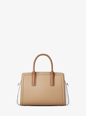 Laila Small Color-Block Leather Satchel