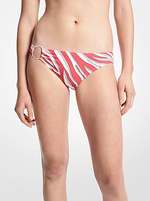 Parte inferior de bikini con estampado de cebra
