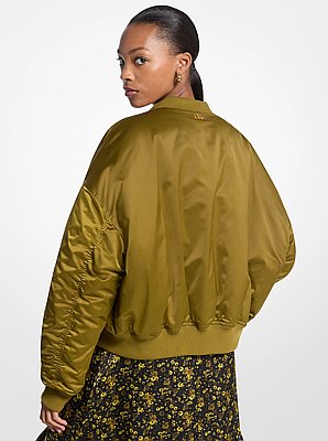 Bomber in raso cir&eacute;