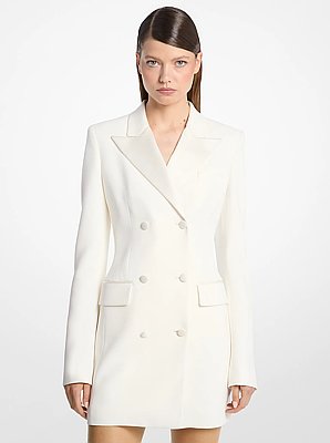 Double Crepe Sabl&eacute; Tuxedo Dress