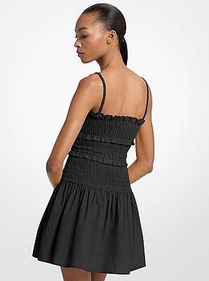 Smocked Cotton Poplin Tank Dress