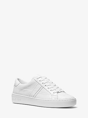 Irving Crocodile Embossed Leather Sneaker