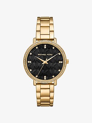 Orologio Pyper tonalit&agrave; oro con pav&eacute;